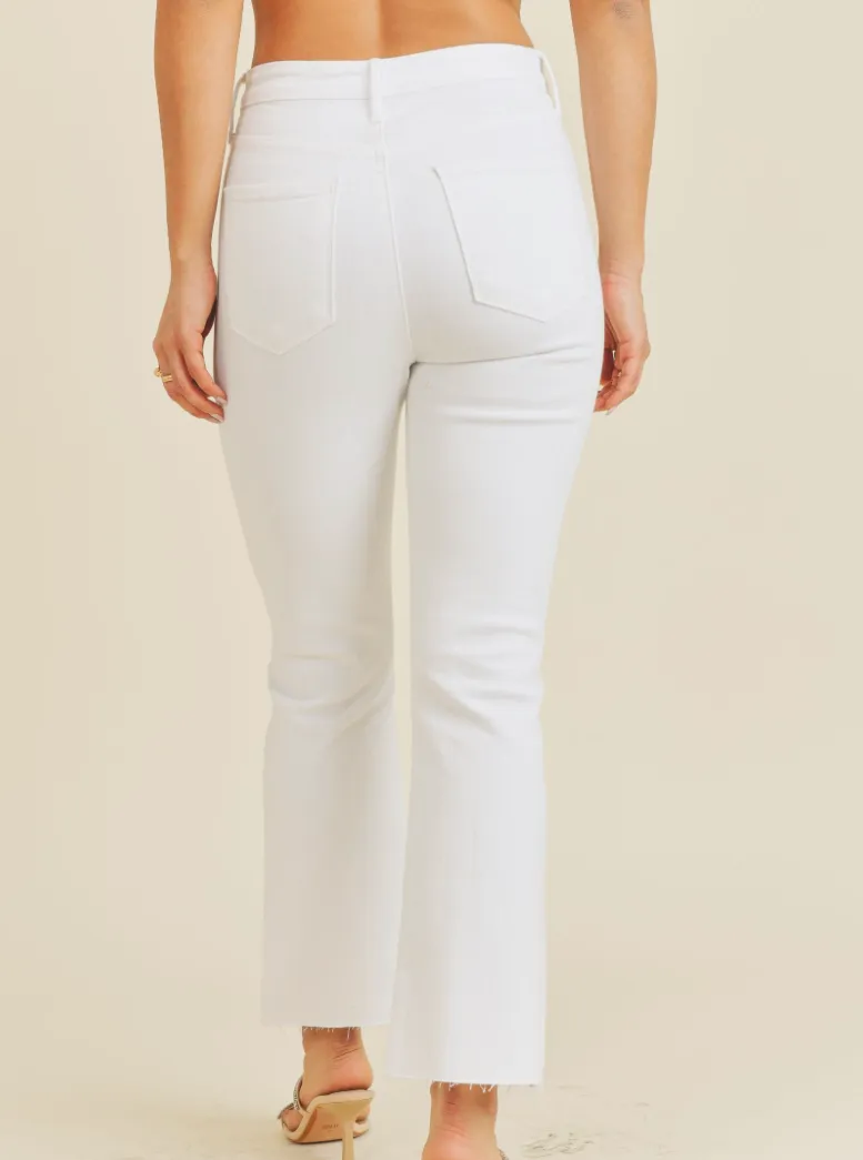 Just Black Denim : Tonal Crop Flare Jean