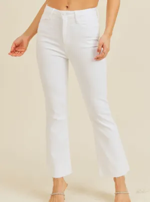 Just Black Denim : Tonal Crop Flare Jean