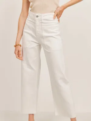 Just Black Denim : Utility Wide Leg Pant