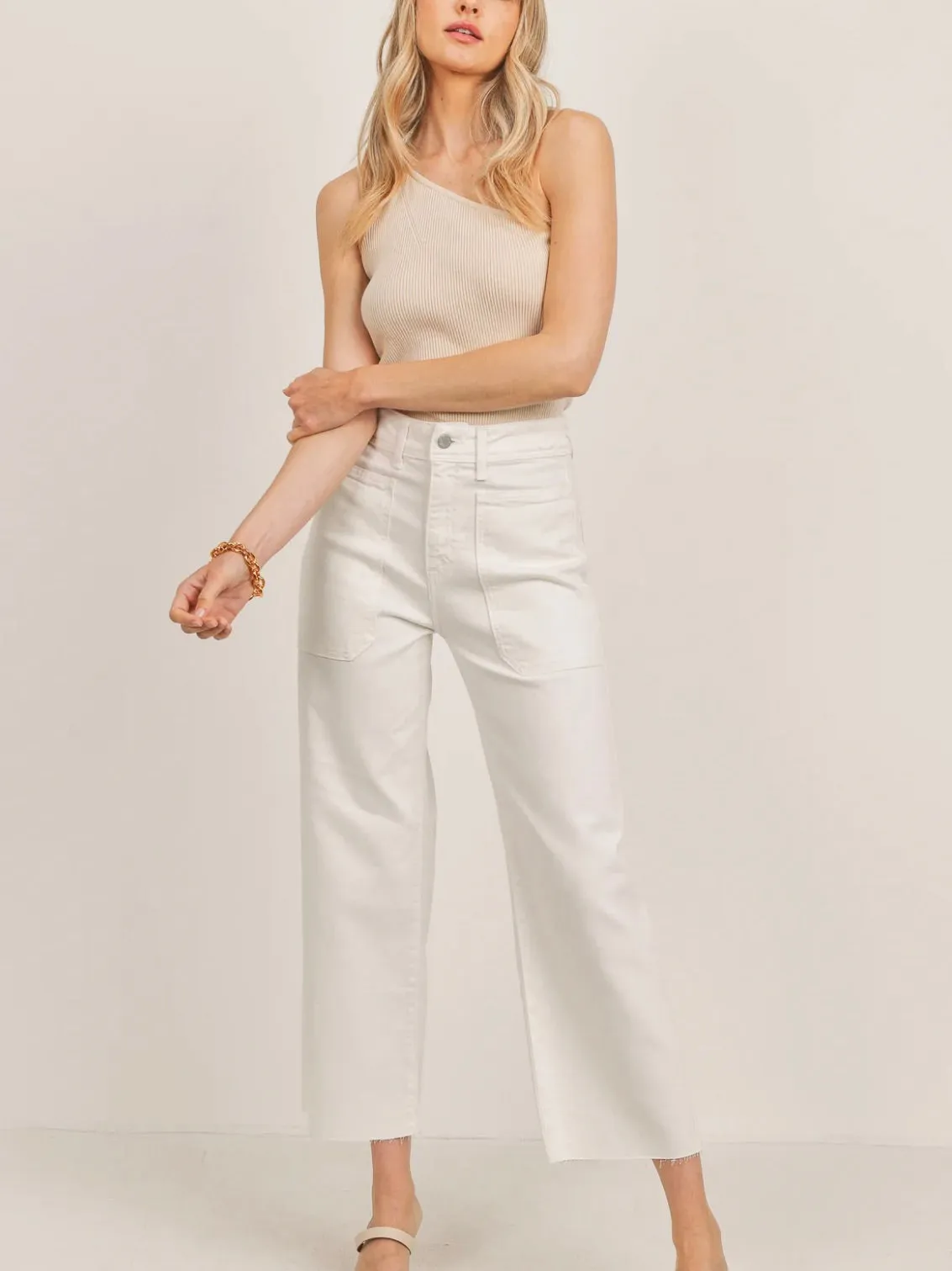 Just Black Denim : Utility Wide Leg Pant