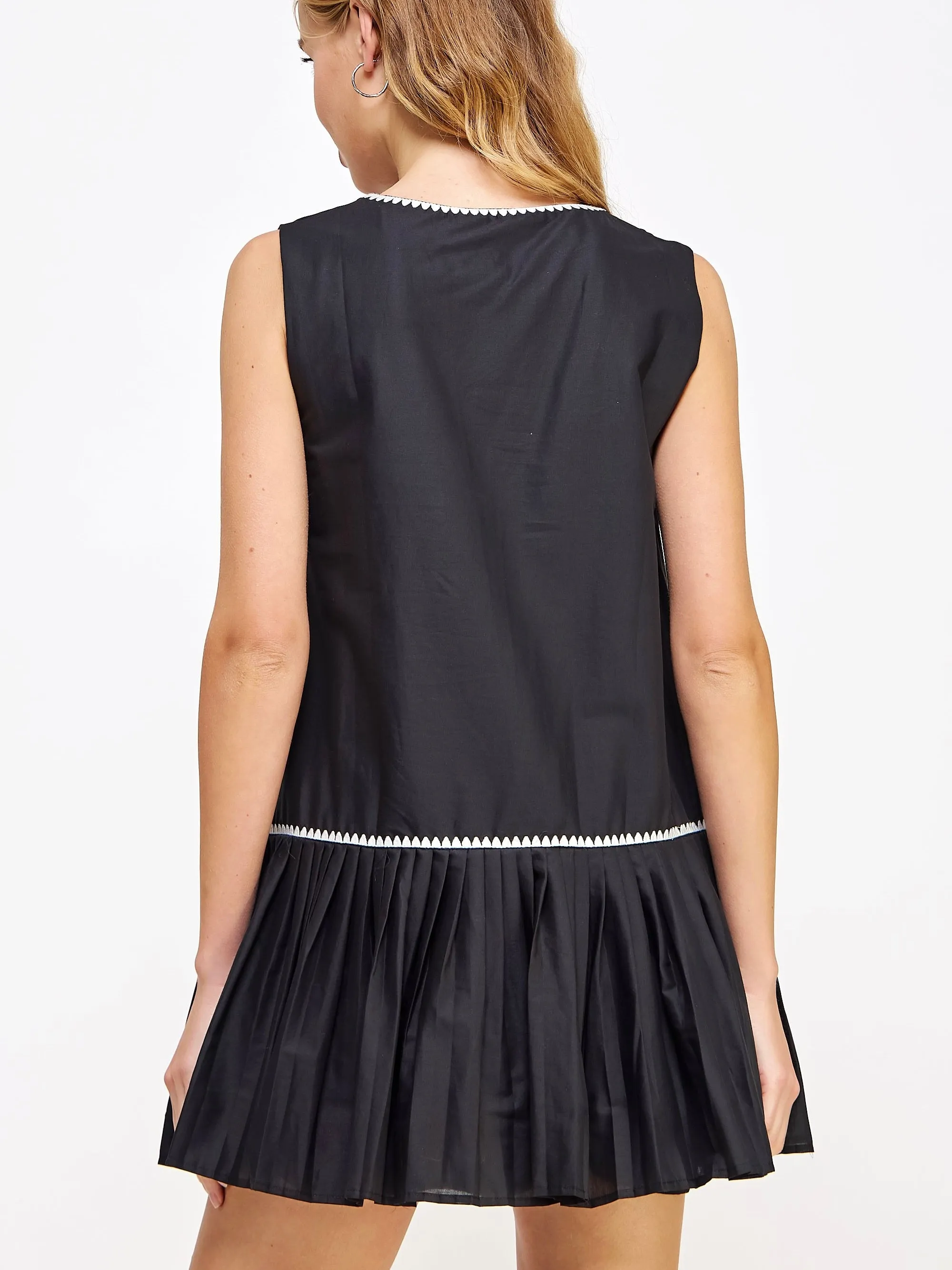 Justine Pleated Mini Dress
