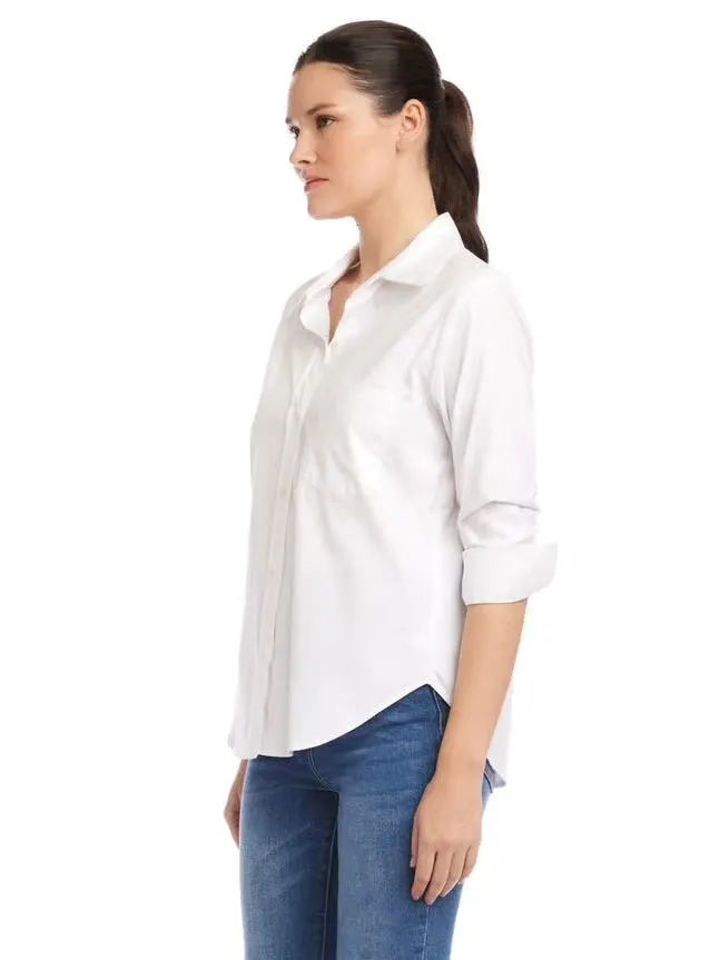 {Karen Kane} Ruched Sleeve Shirt