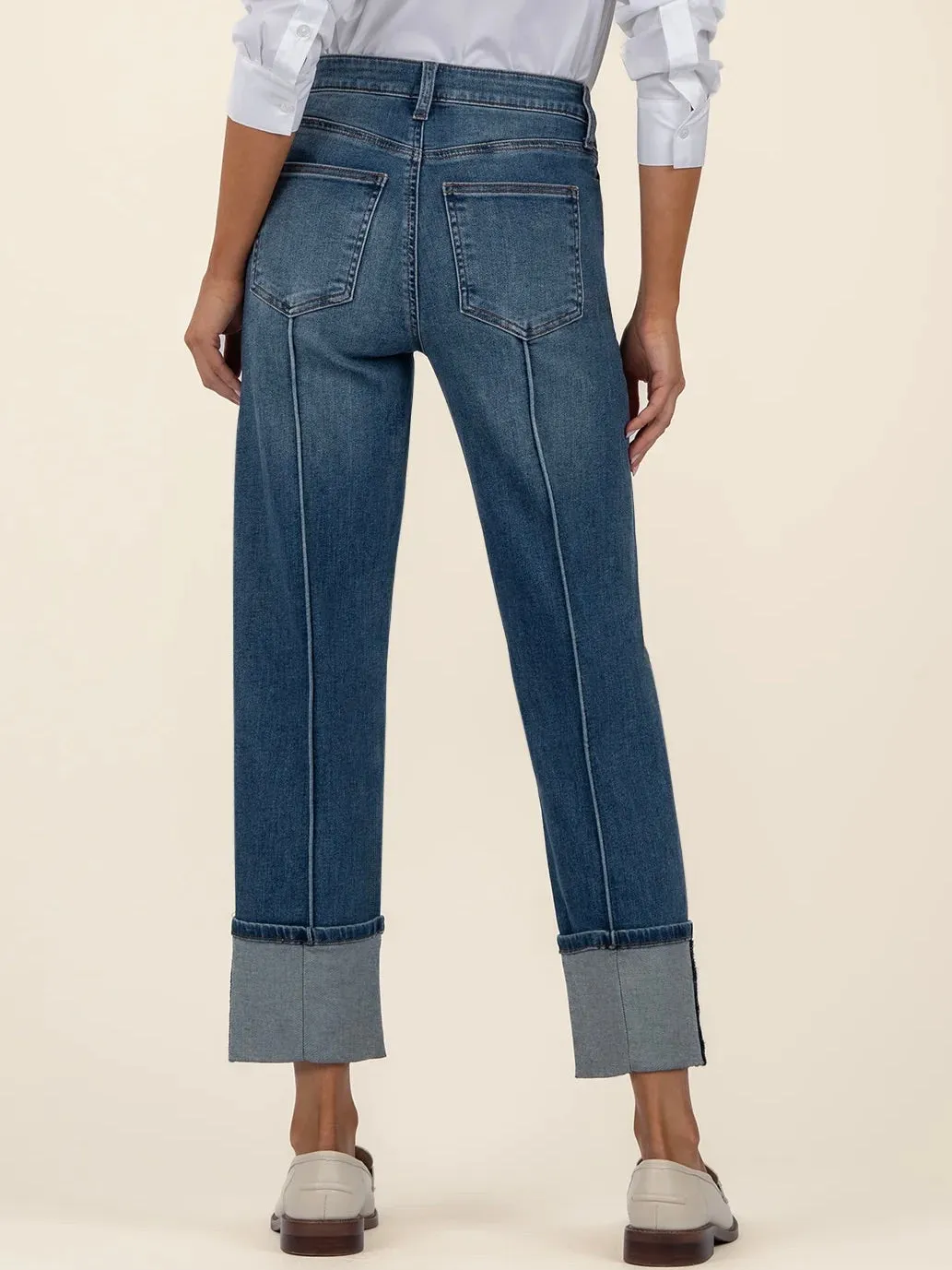 Kut Jeans : Fay High Rise Fab Ab Straight Leg