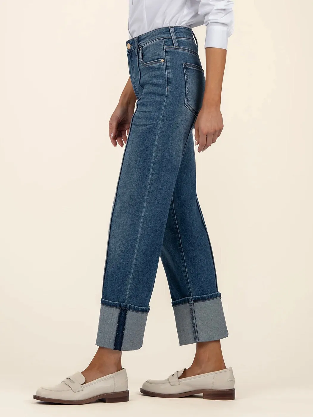 Kut Jeans : Fay High Rise Fab Ab Straight Leg