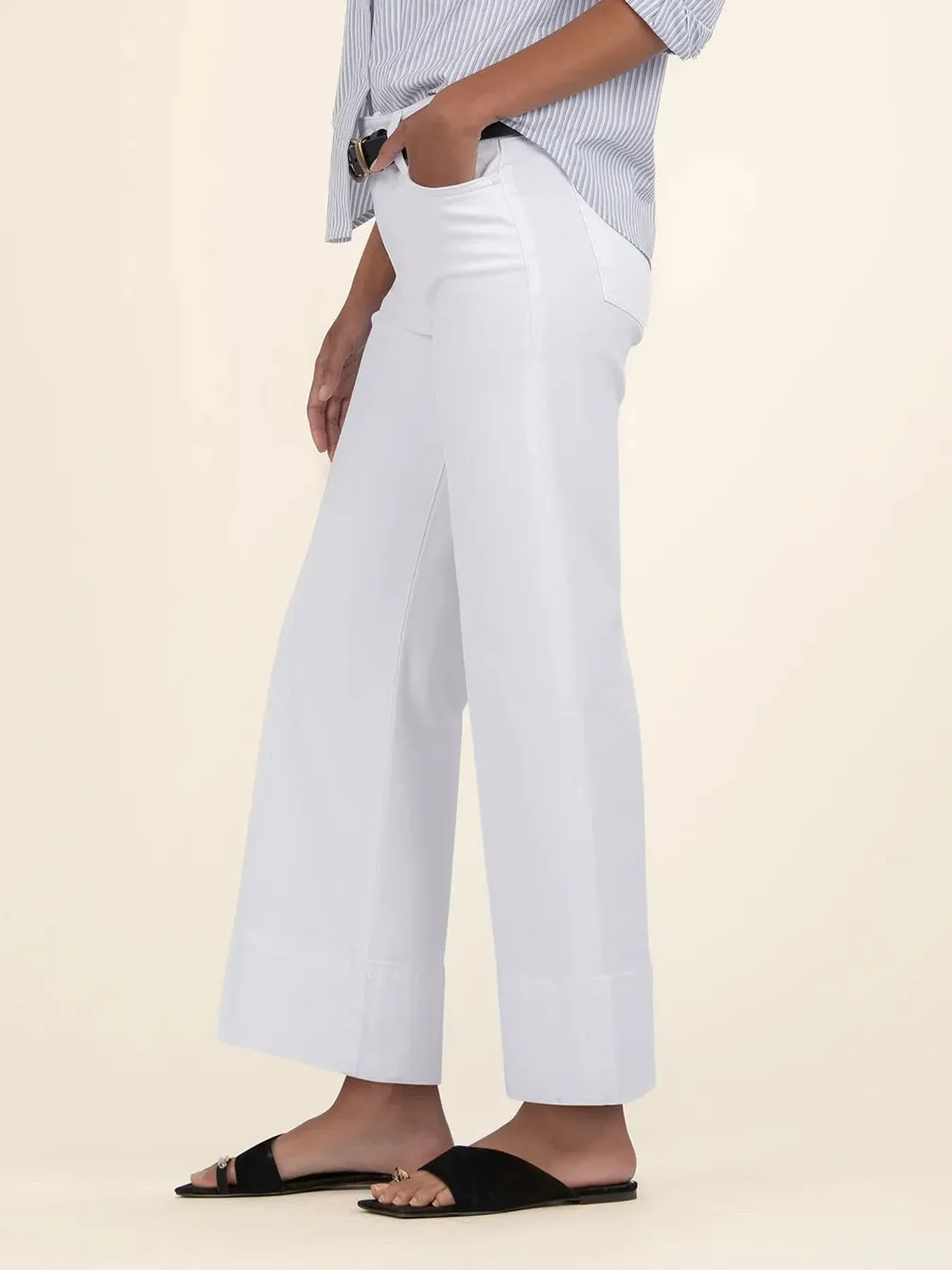 {Kut Jeans} Meg Front Pin Tuck Wide Leg
