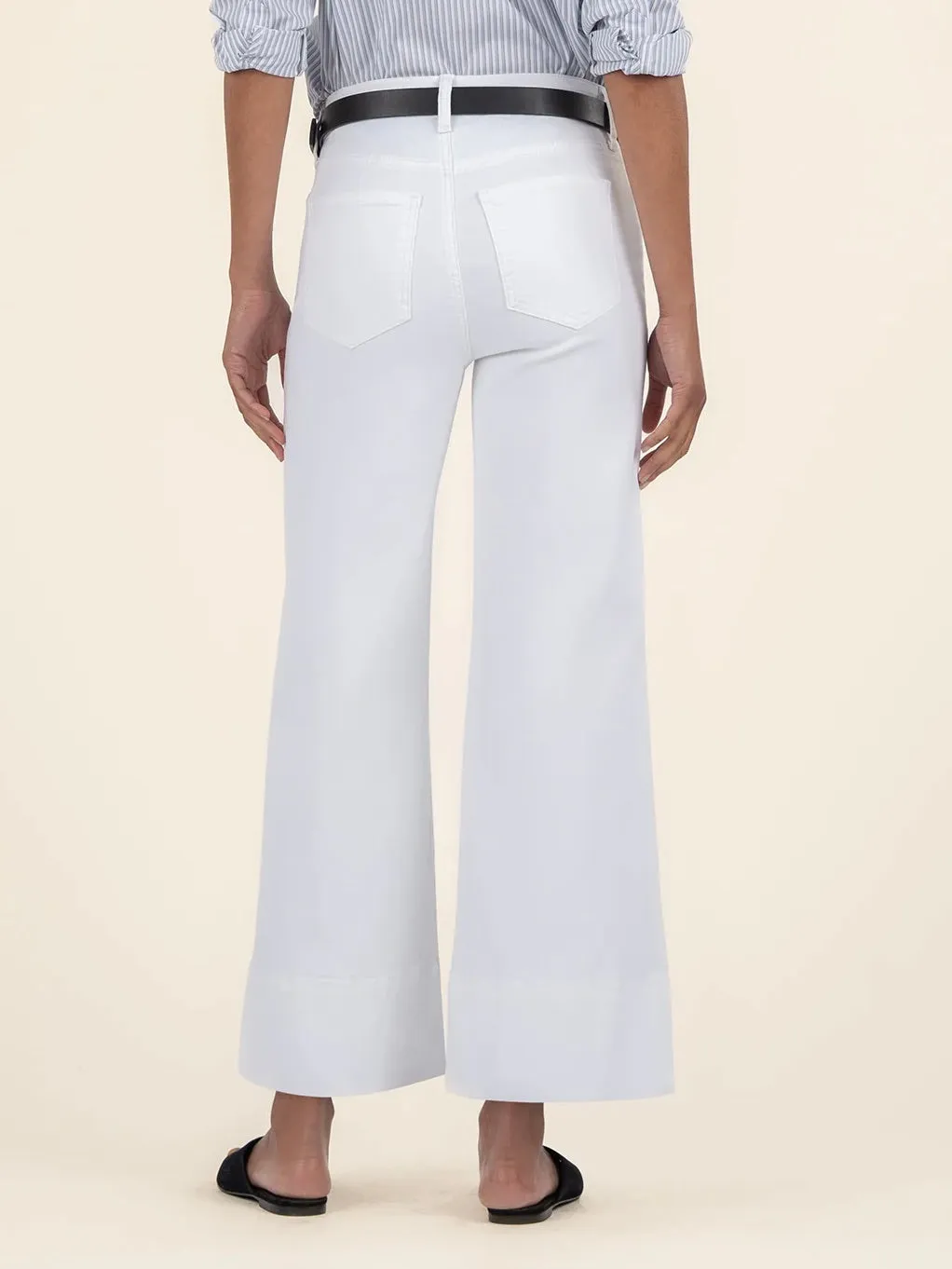 {Kut Jeans} Meg Front Pin Tuck Wide Leg