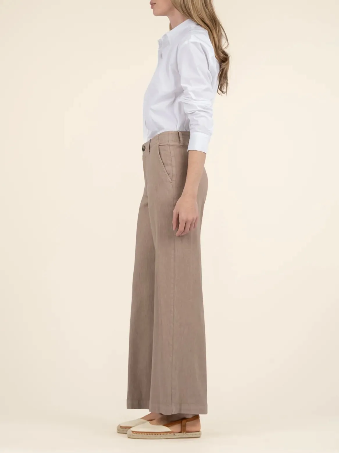 Kut Jeans : Meg Linen Wide Leg Pants