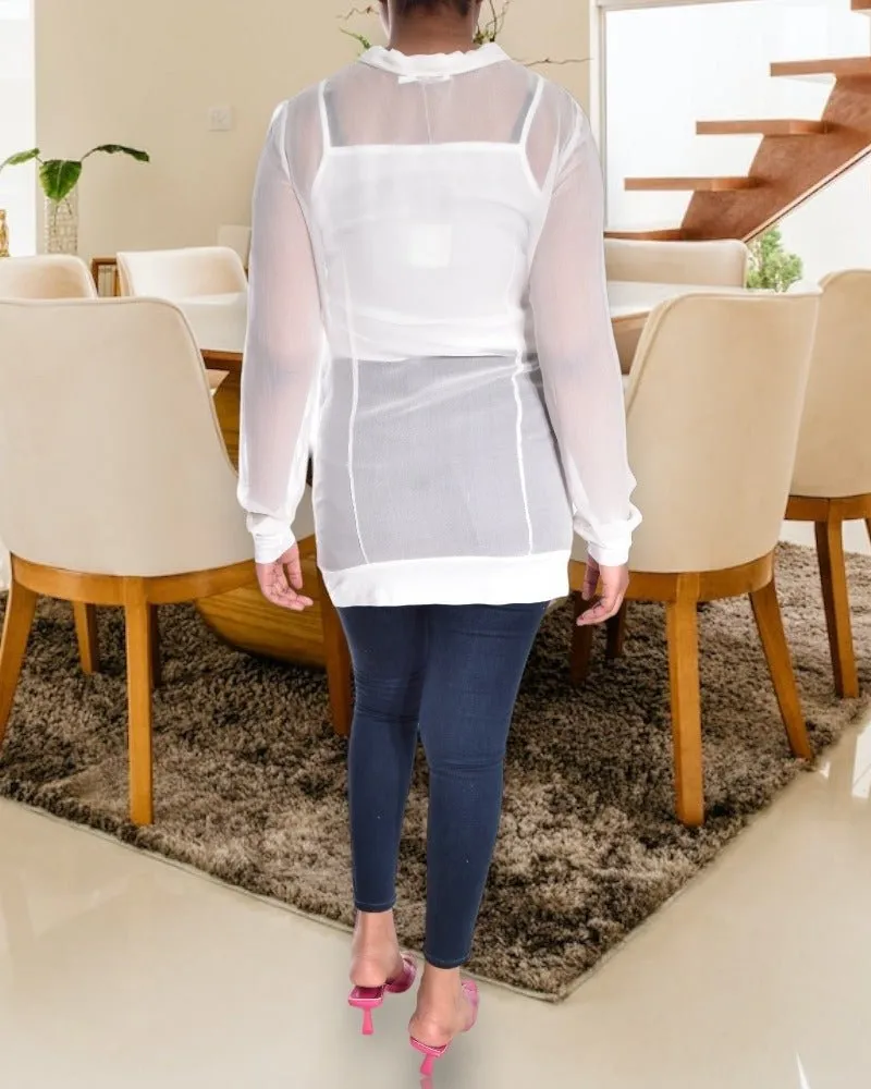 Ladies White Dress Top