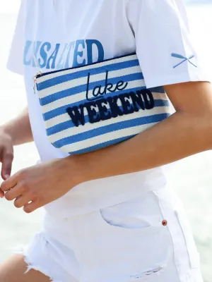 Lake Weekend Stripe Pouch