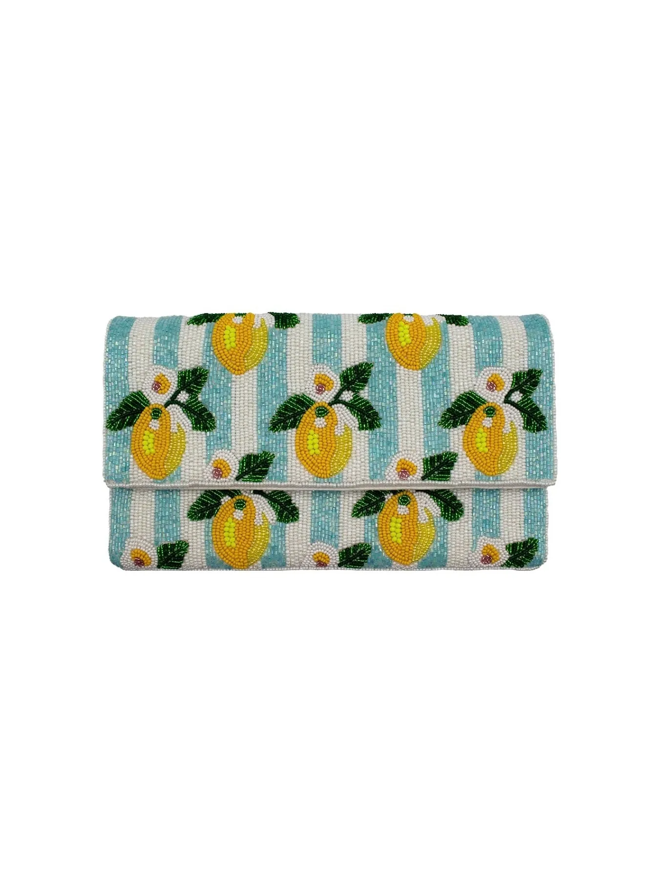 Lemon Stripe Bead Bag