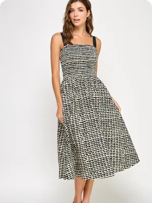 Lisa Smocked Midi Dress
