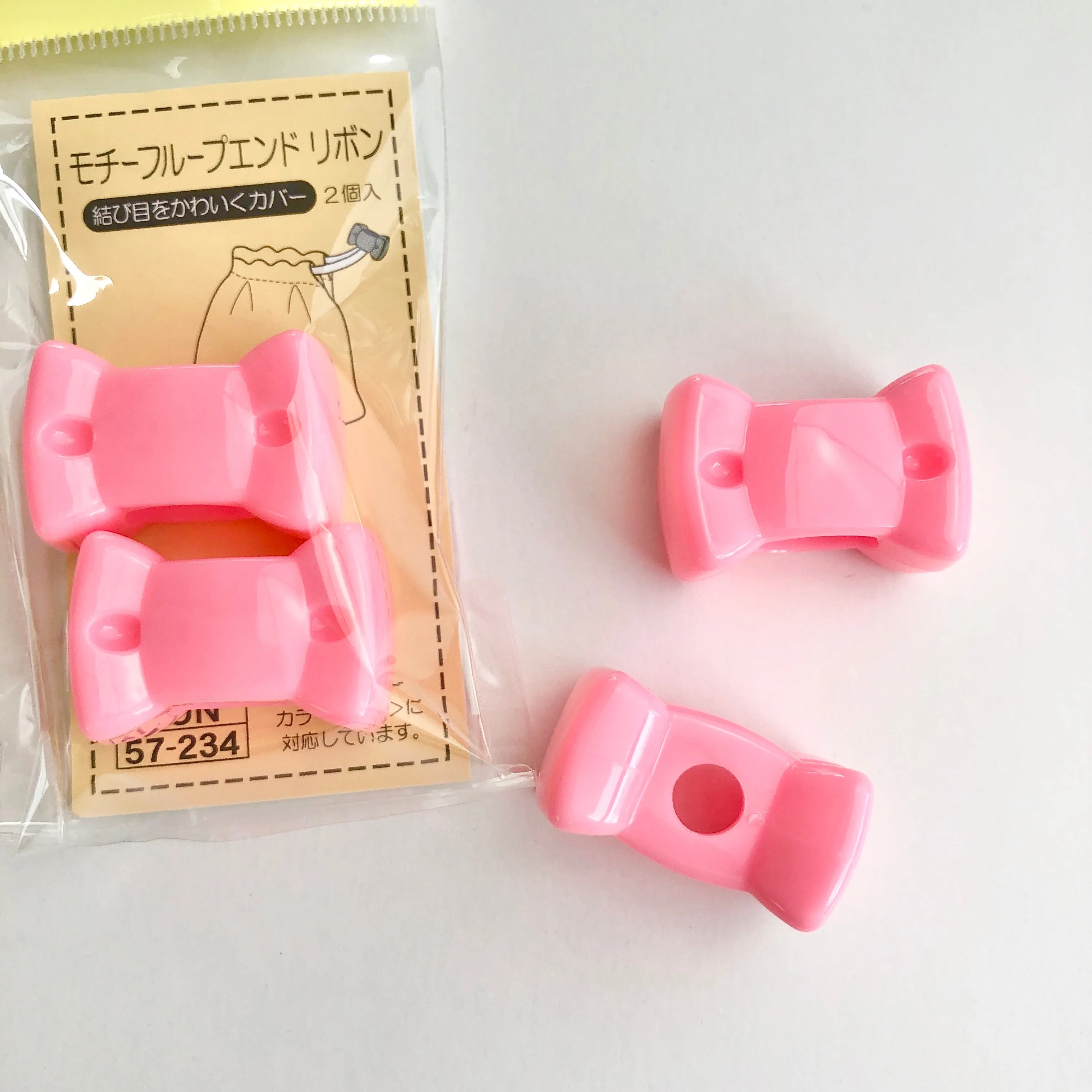 Loop Ends - Bow - Pink - Kiyohara