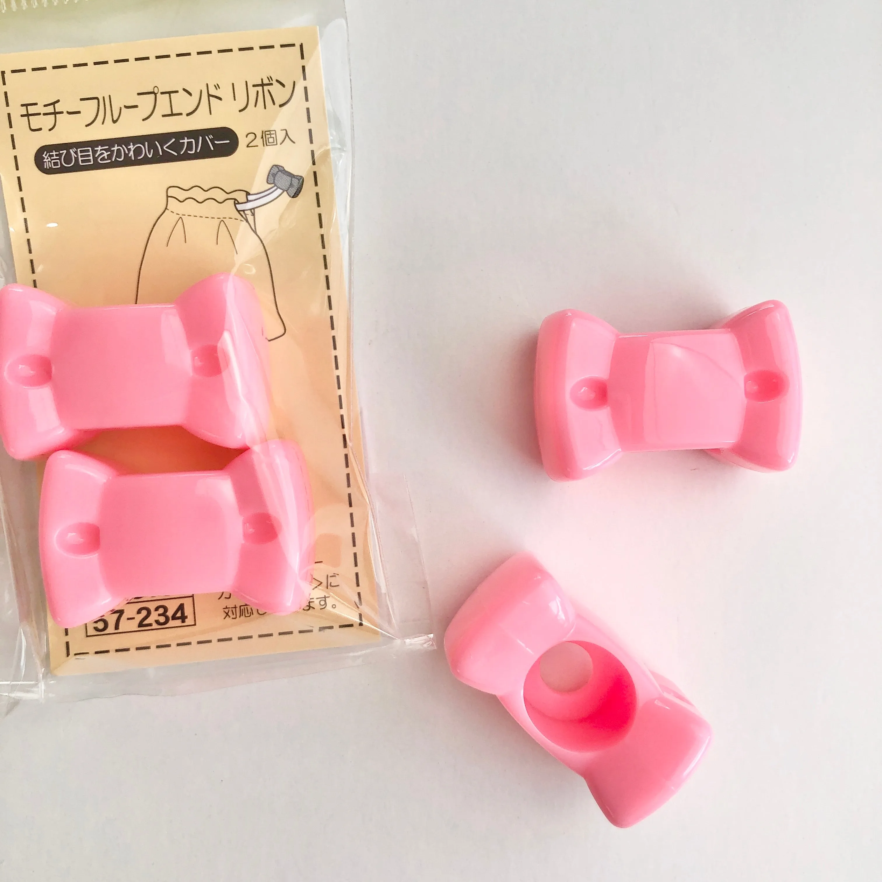 Loop Ends - Bow - Pink - Kiyohara