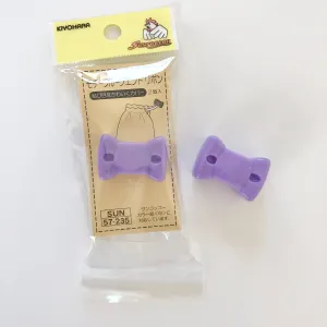 Loop Ends - Bow - Purple- Kiyohara
