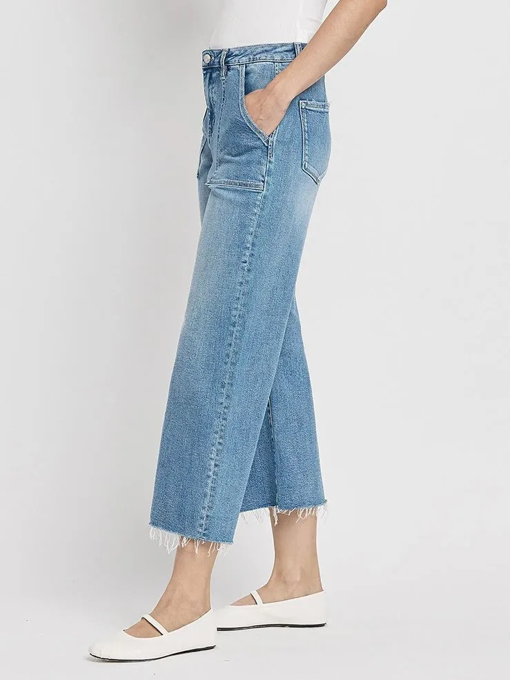 Loveret : High Rise Utility Crop Wide Leg