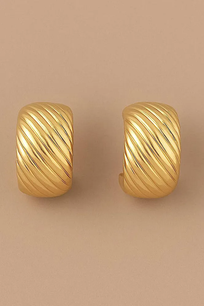 Lunar Textured Chunky Hoops