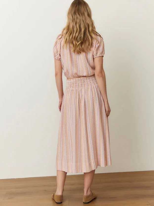 {Marine Layer} Bea Seersucker Midi Skirt