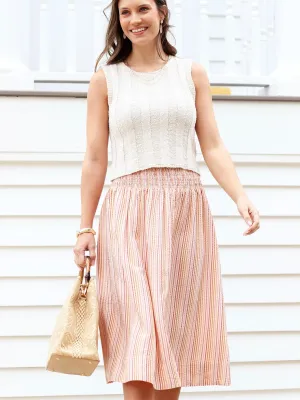 {Marine Layer} Bea Seersucker Midi Skirt