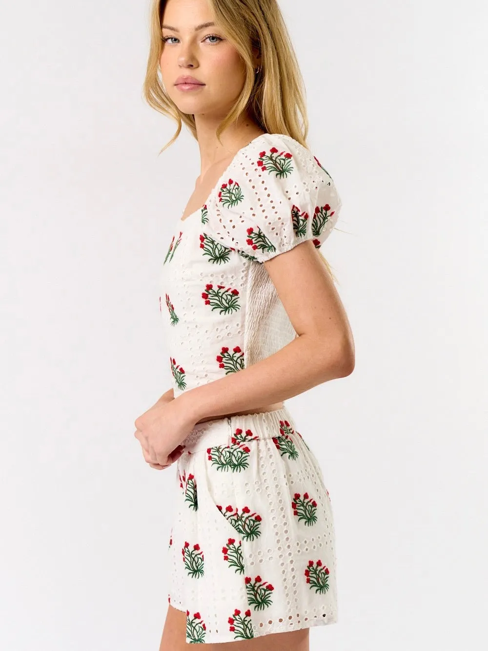 Mary Ellen Embroidered Shorts