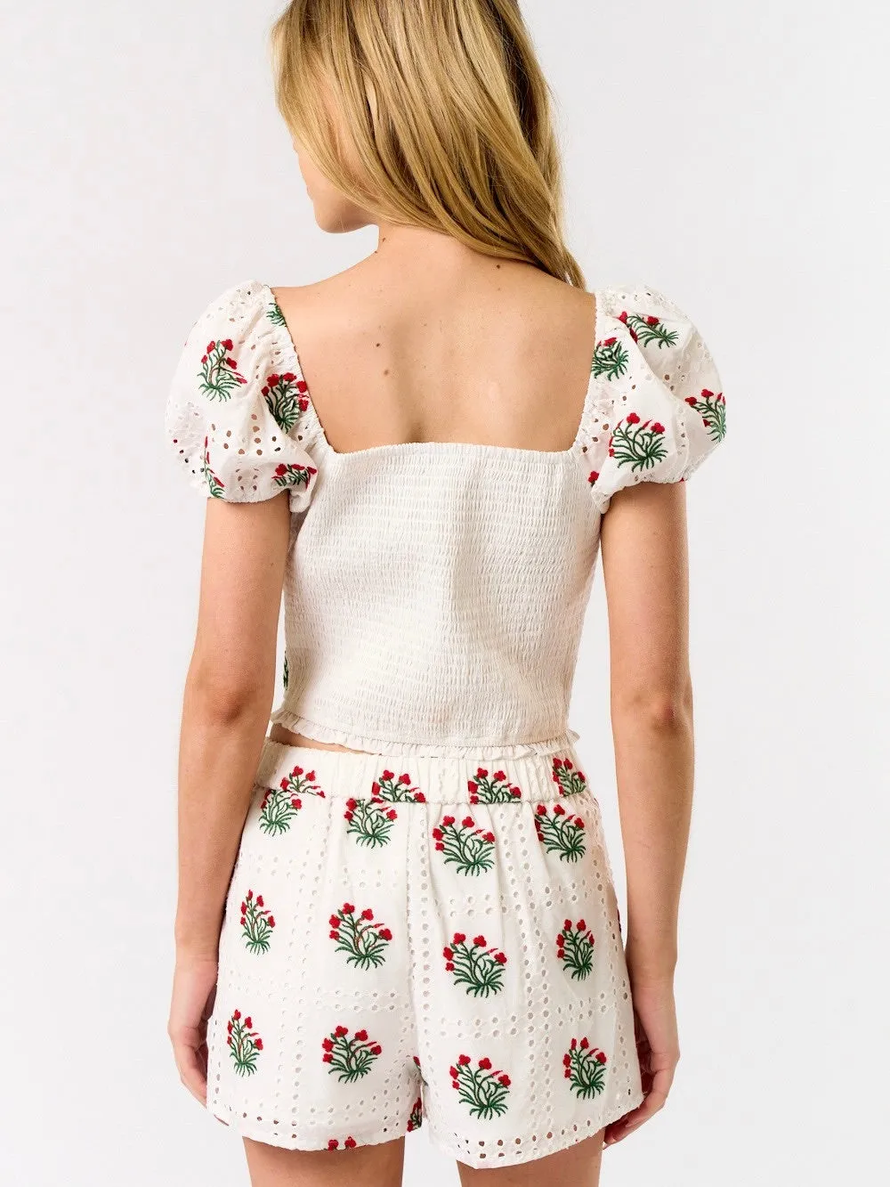 Mary Ellen Embroidered Top