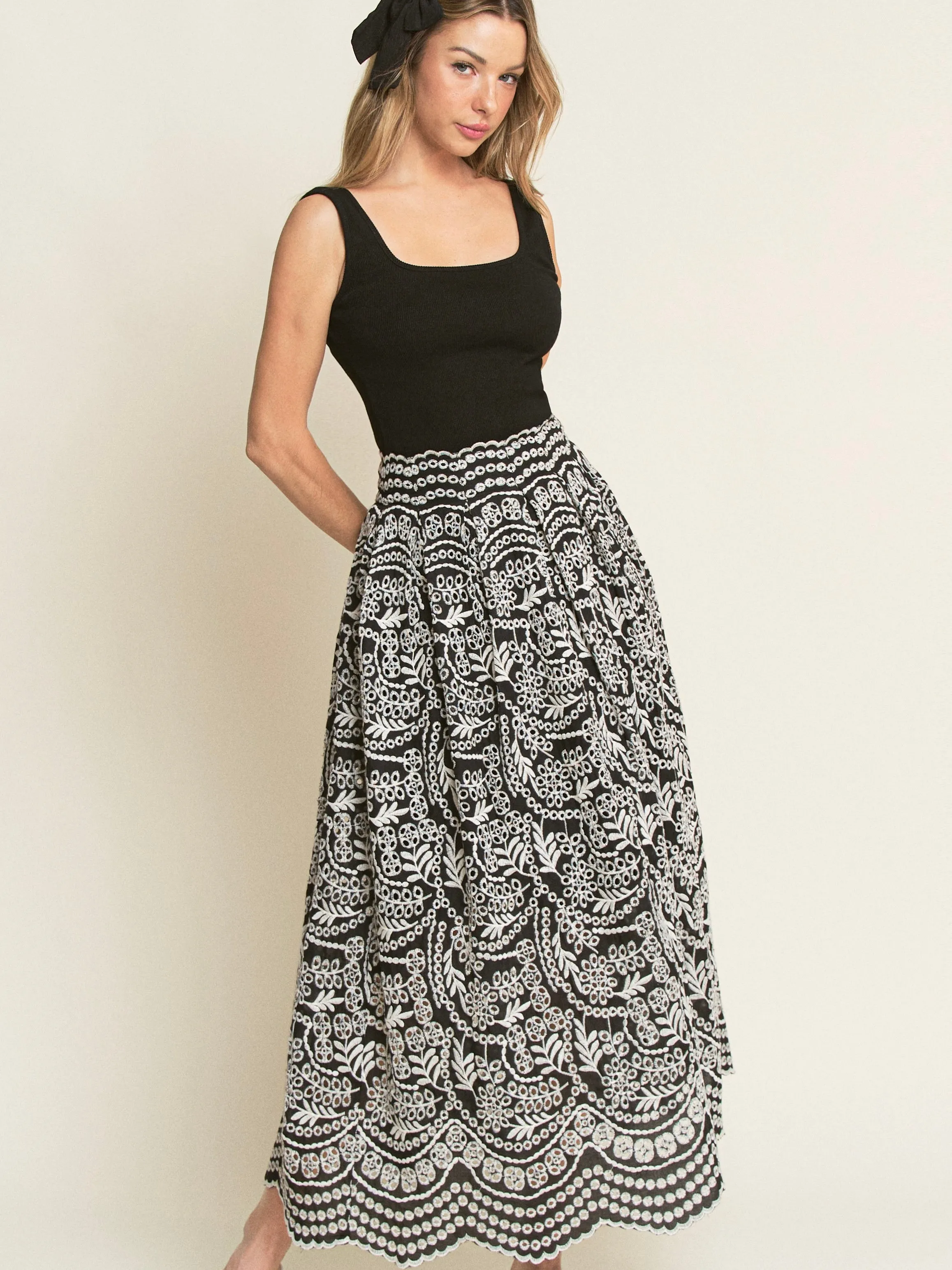 Nichole Eyelet Maxi Dress