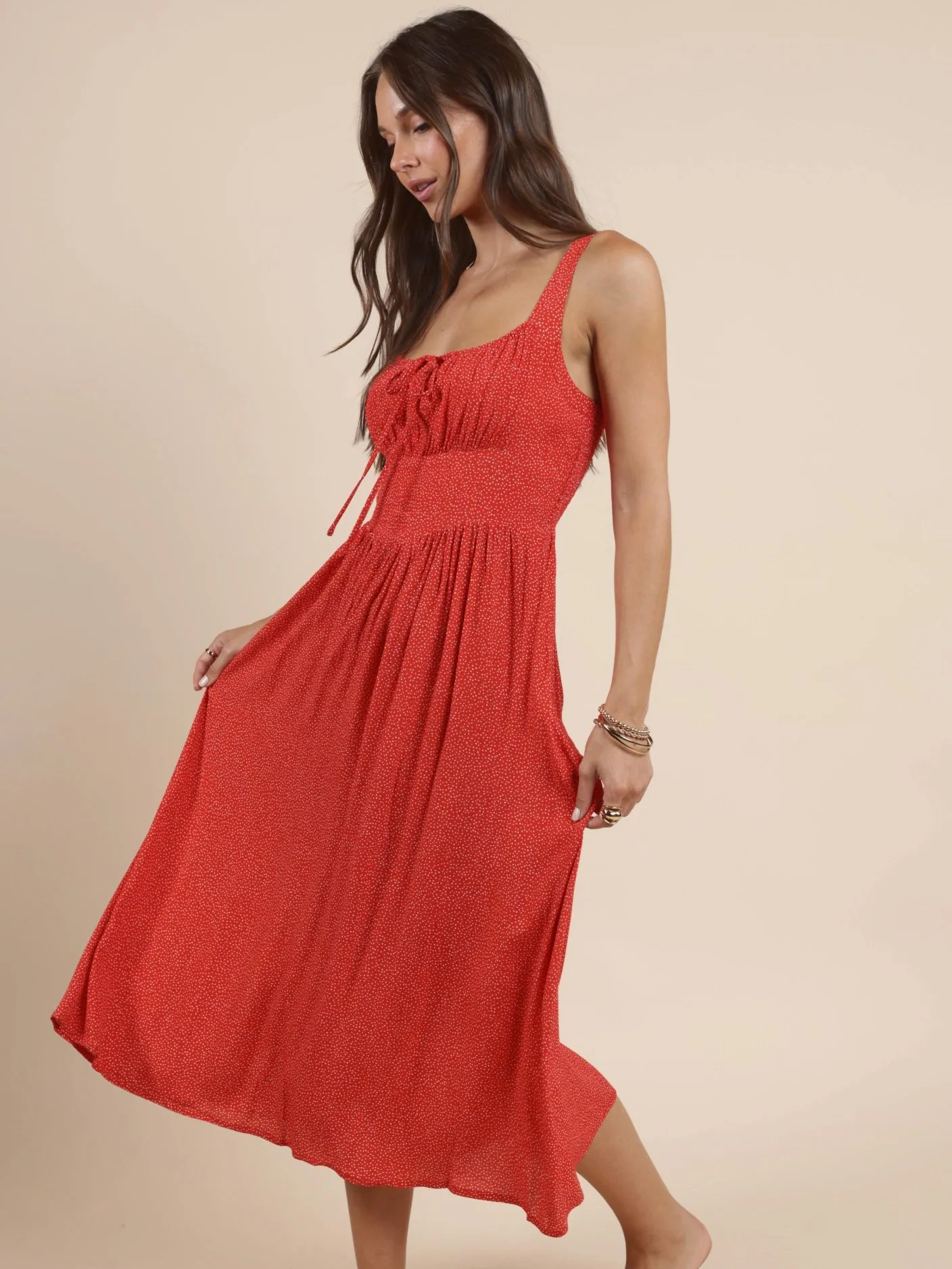 Nina Milkmaid Midi Dress