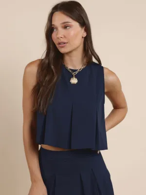 Ocean Calls Pleats Top