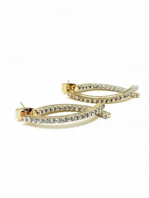 Pave Fish Hoop Earring