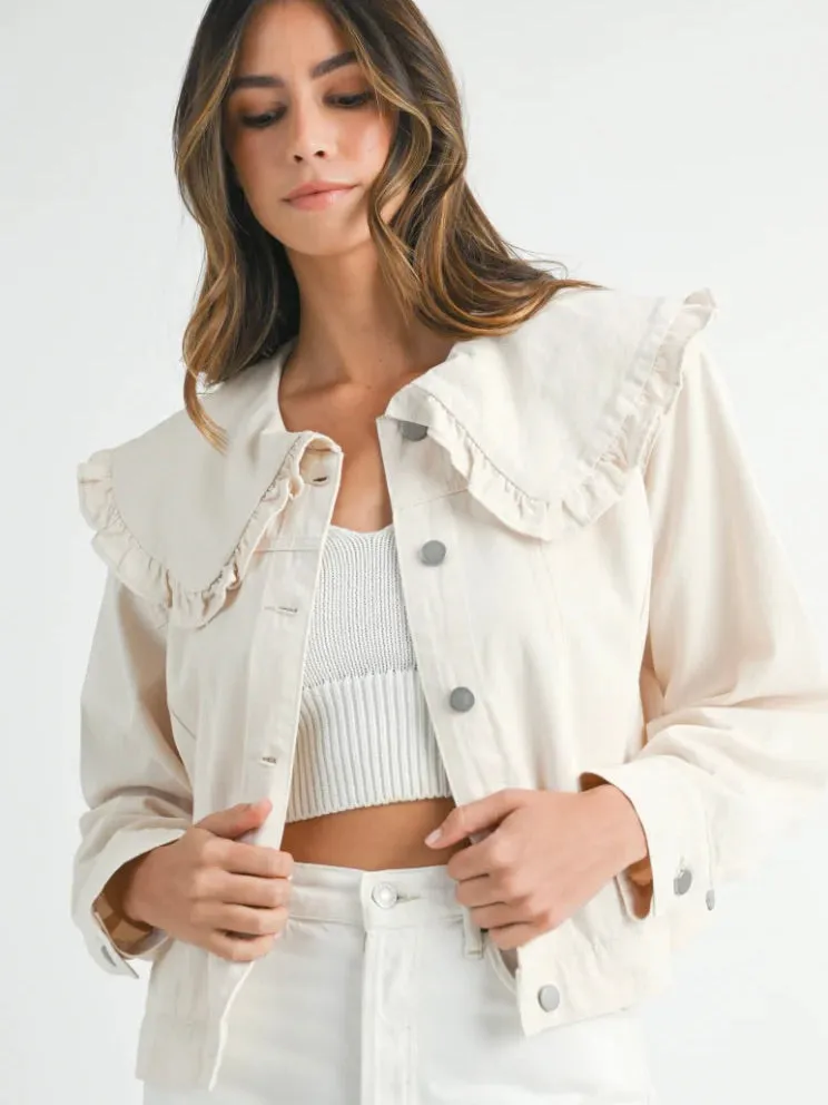 Peter Pan Collar Denim Jacket