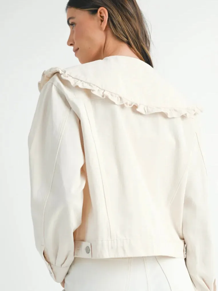Peter Pan Collar Denim Jacket