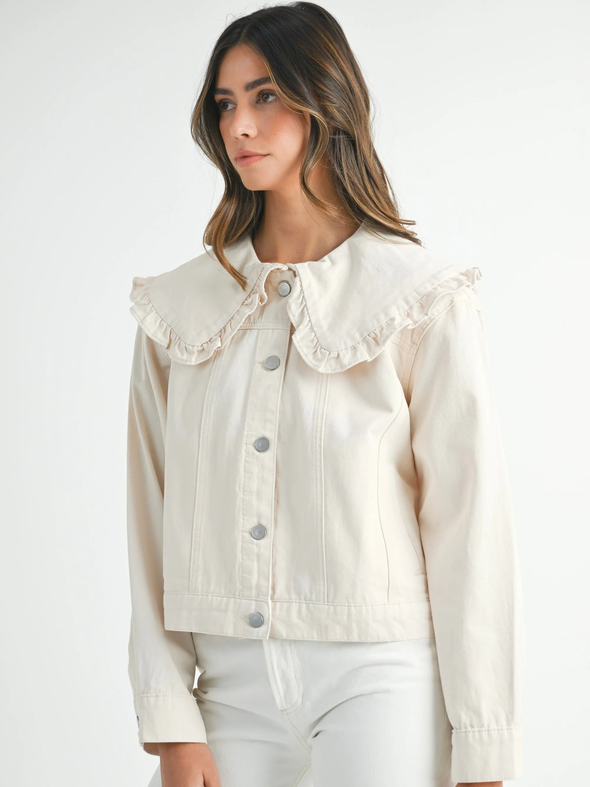 Peter Pan Collar Denim Jacket
