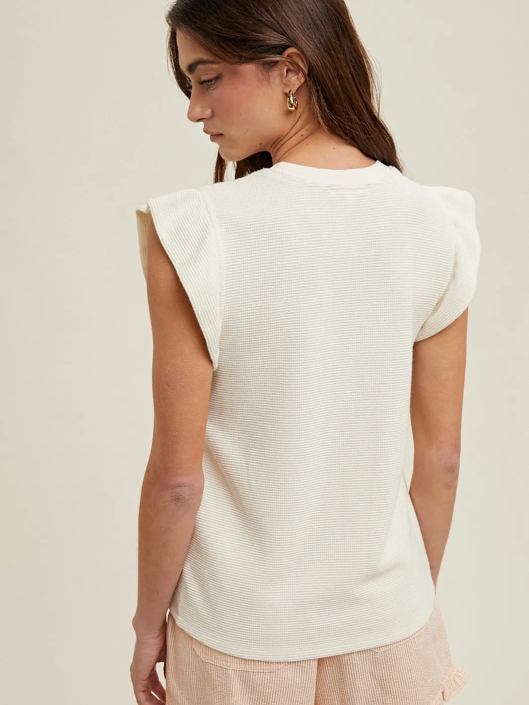 Ruffle Sleeve Knit Top