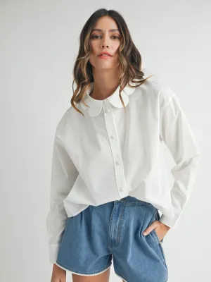 Sally Scalloped Collar Shirt