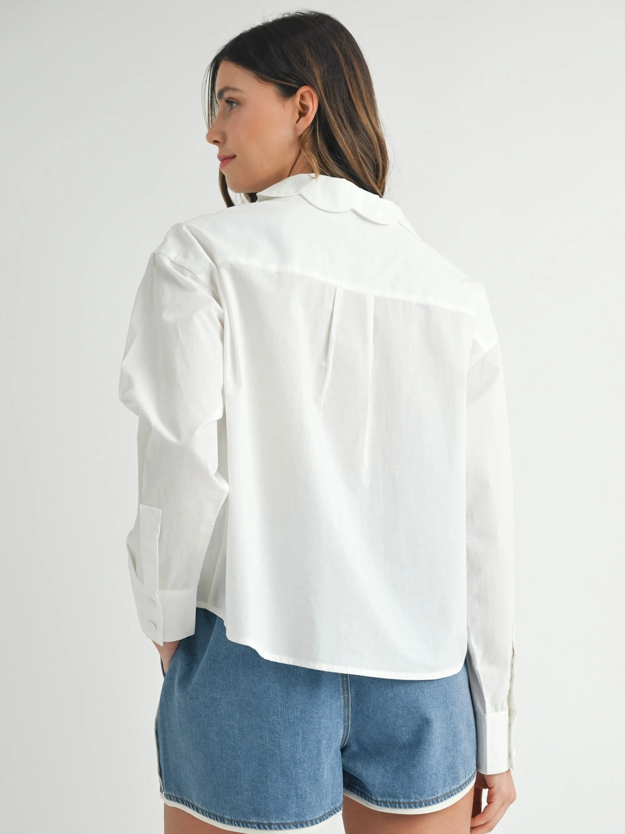 Sally Scalloped Collar Shirt