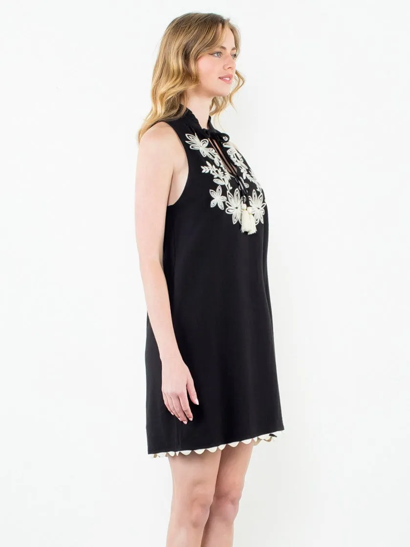 Sara Sleeveless Embroidered Dress