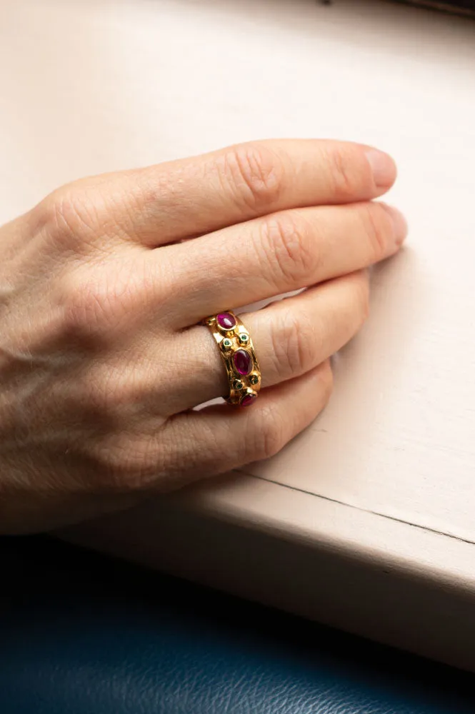 Shyla Andromeda Ruby Red & Emerald Ring