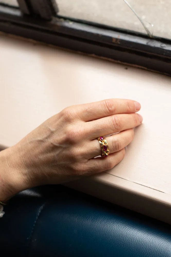 Shyla Andromeda Ruby Red & Emerald Ring