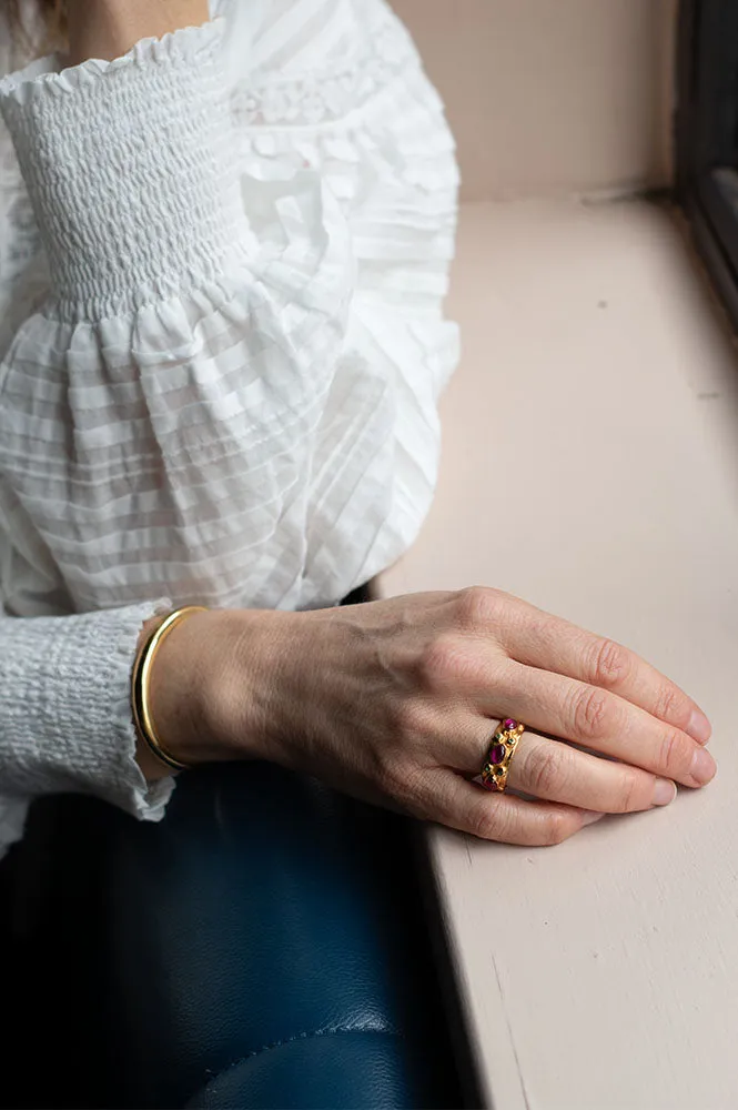 Shyla Andromeda Ruby Red & Emerald Ring