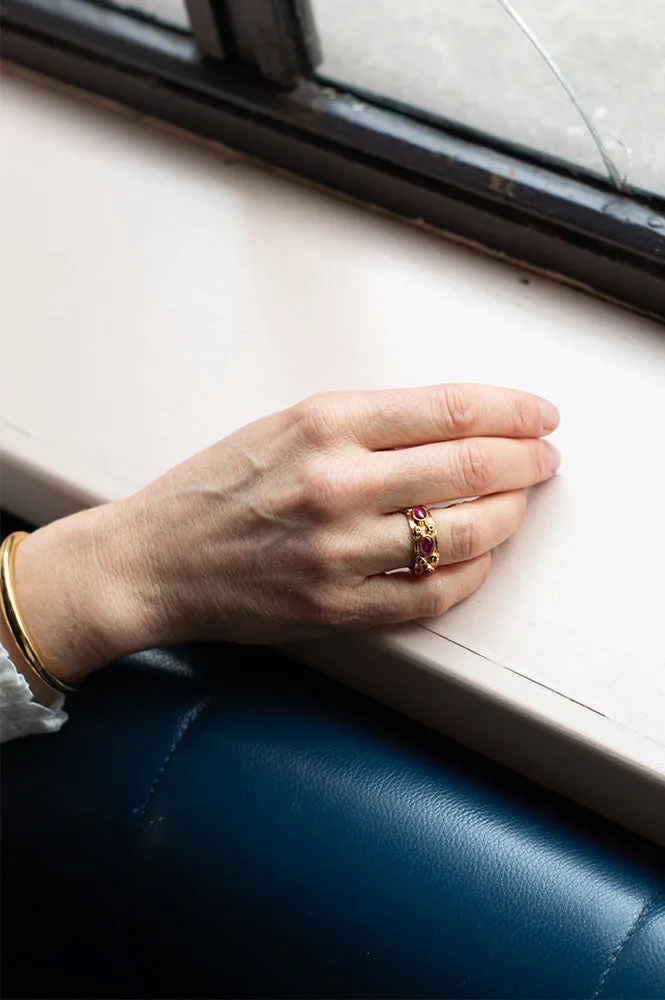 Shyla Andromeda Ruby Red & Emerald Ring