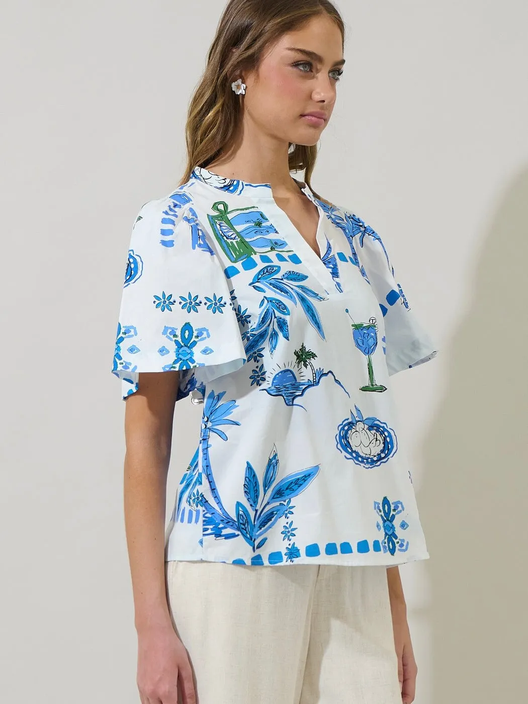 Sosy Floral Chrissy Top