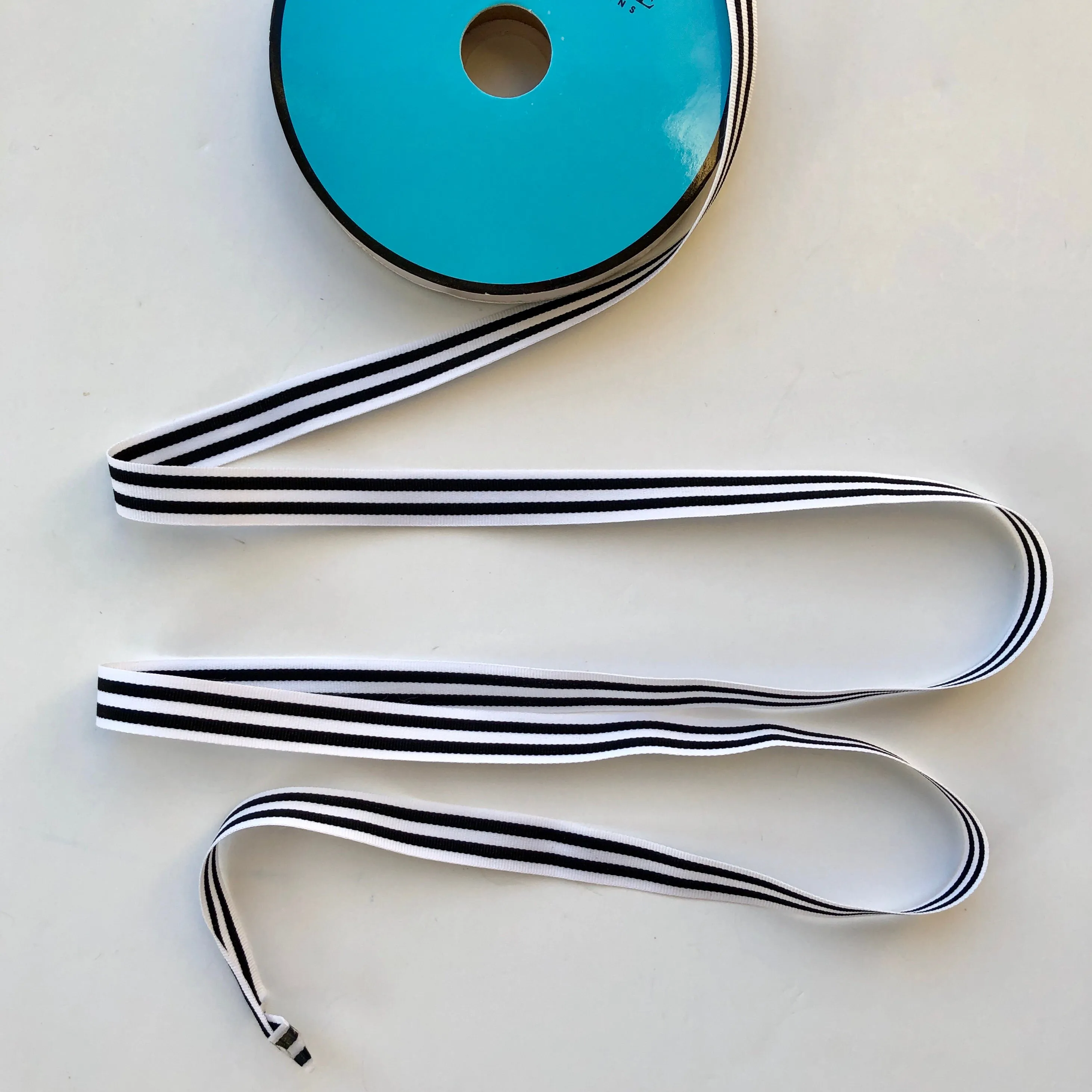 Striped Ribbon - Black - La Stephanoise
