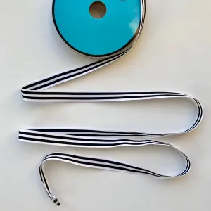 Striped Ribbon - Black - La Stephanoise