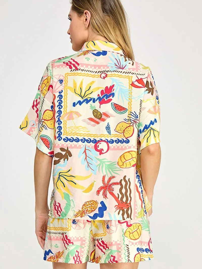 Summer Vibe Button Up Top
