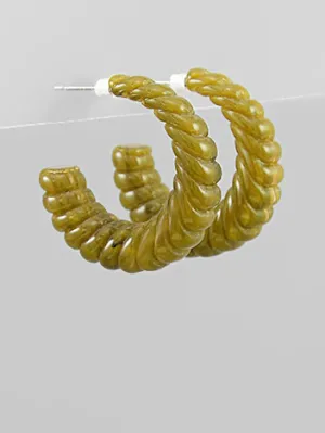 Twisted Acrylic Hoops