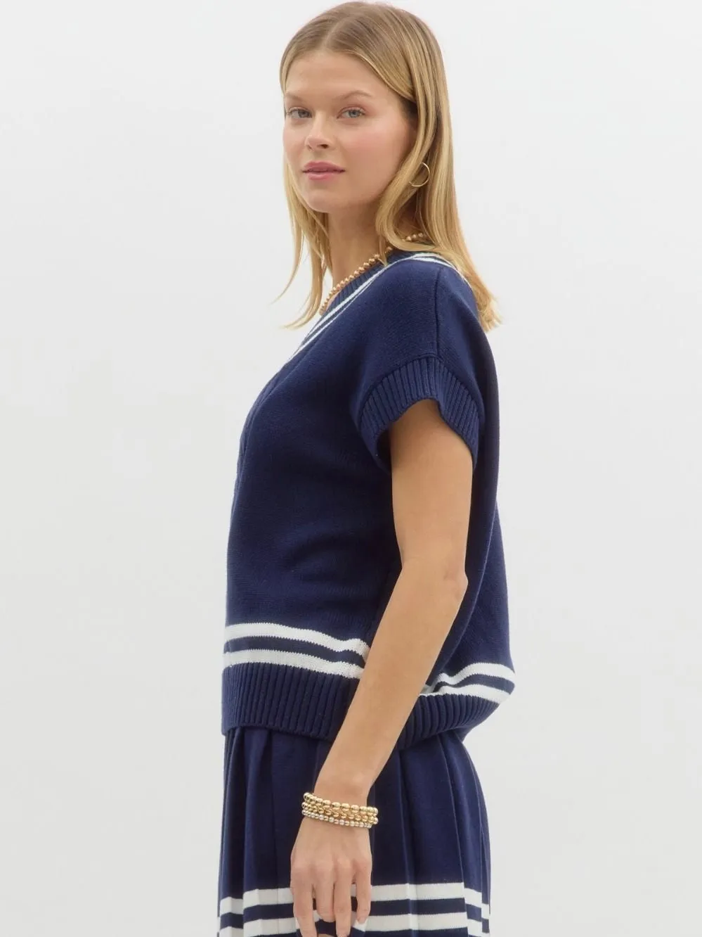 Varsity Sweater Top