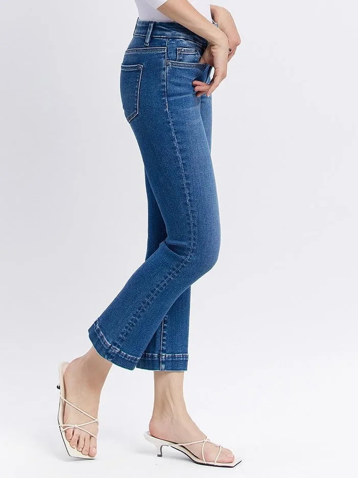 Vervet : Belle High Rise Trouser Hem Crop Flare