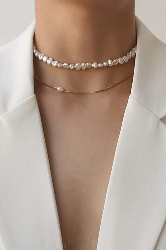 White Freshwater Pearl Choker