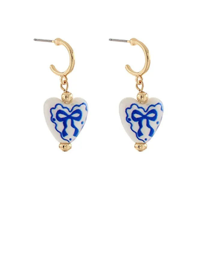 Willow Heart Charm Hoop