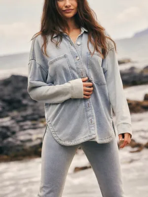 {Z Supply} All Day Knit Denim Shacket