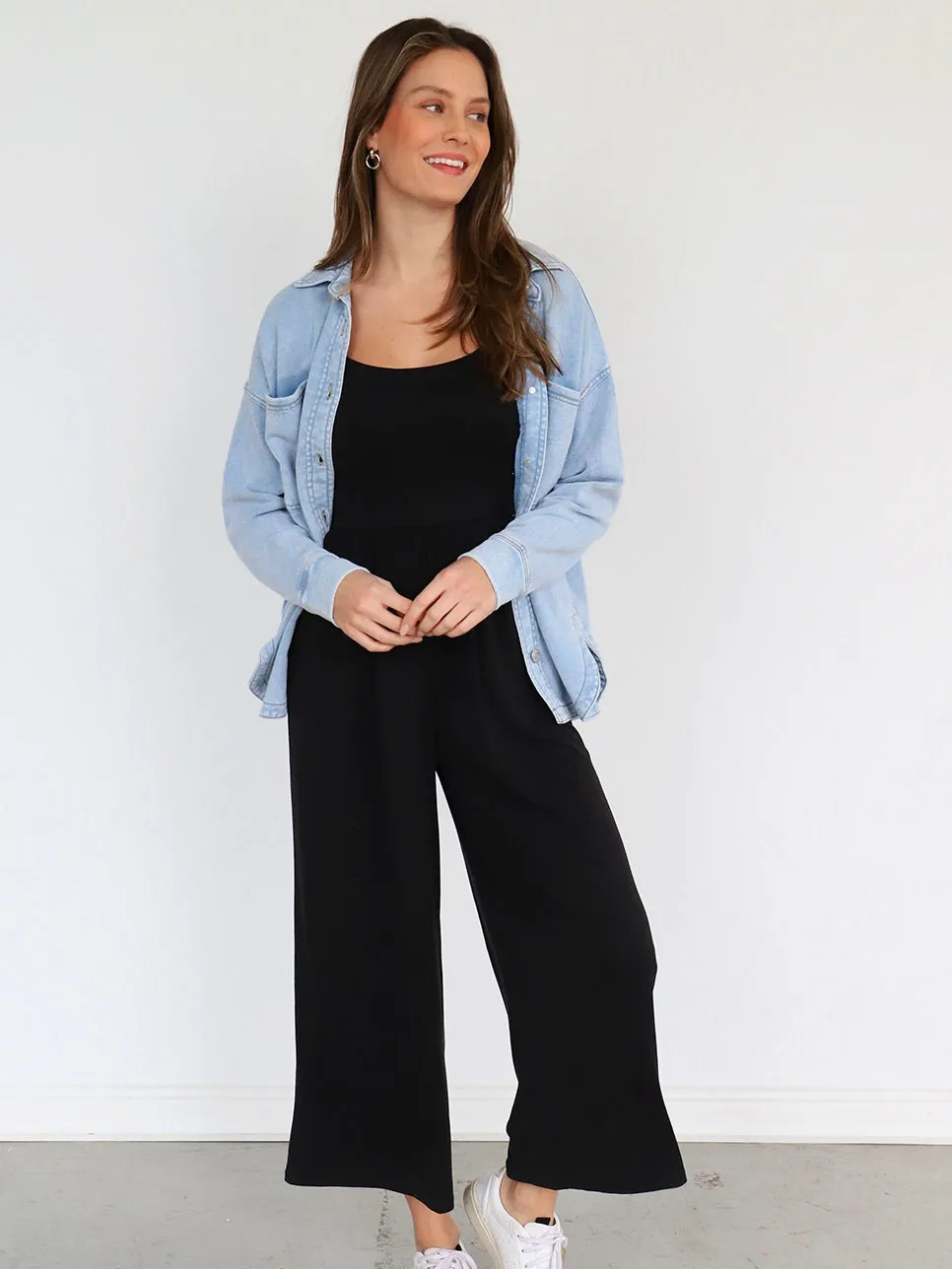 {Z Supply} All Day Knit Denim Shacket